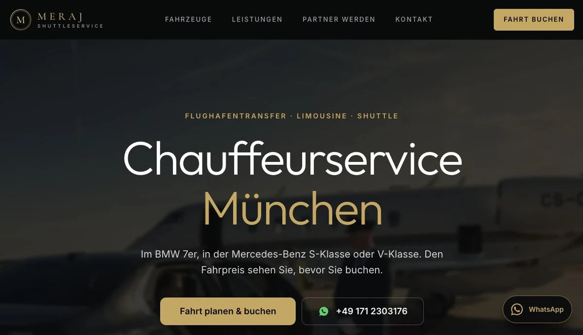 Website Meraj Shuttleservice