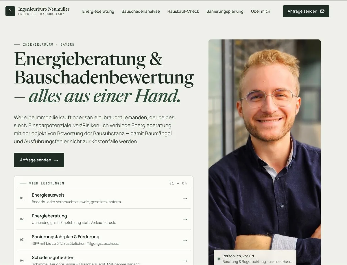 Website Ingenieurbüro Neumüller